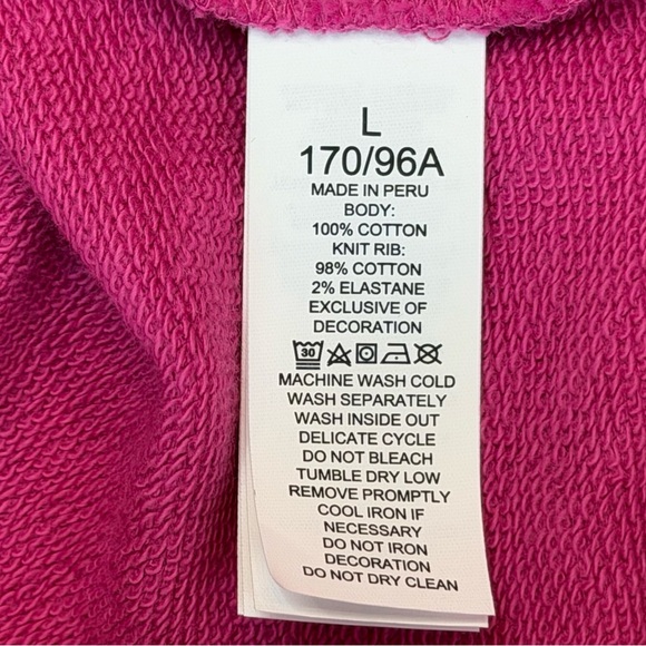 Kate Spade Embroidered Logo Crewneck Sweatshirt Women’s size L Magenta Lipstick - Picture 7 of 11